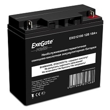 Exegate EP234540RUS АКБ ExeGate HR 12-18/EXG12180 (12V 18Ah), клеммы под болт М5