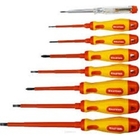 KRAFTOOL "PROFI" X-Drive Набор: Высоковольтные отвертки, SL: 2,5, 4; 5,5; 6,5, PH: № 0, 1, 2, пробник, до 1000В [250088-H8]