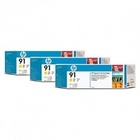 HP C9485A Тройная упаковка картриджей №91, Yellow {DJ Z6100 (3-pack 775-ml)} HP C9485A Тройная упаковка картриджей №91, Yellow {DJ Z6100 (3-pack 775-ml)}