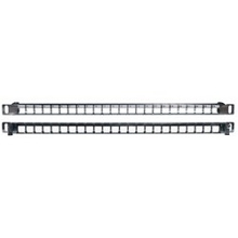 Hyperline PPBLHD-19-24S-SH-RM Модульная патч-панель 19", 24 порта, Flat Type, 0.5U, для экранированных и неэкранированных модулей KJNE, с задним кабельным организатором (без модулей) 