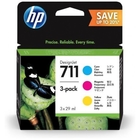 HP P2V32A Набор струйных картриджей HP 711 голубой/пурпурный/ желтый (CZ130A+CZ131A+CZ132A) {DJ T120/T520, (3*29 мл)} HP P2V32A Набор струйных картриджей HP 711 голубой/пурпурный/ желтый (CZ130A+CZ131A+CZ132A) {DJ T120/T520, (3*29 мл)}