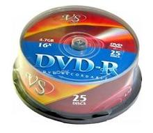 DVD-R Диски VS 4.7Gb, 16x, Сake Box 25шт.