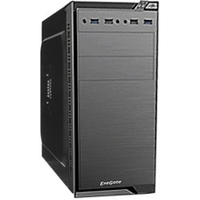 Exegate EX272744RUS Корпус Minitower Exegate QA-412U Black, mATX, <XP350, Black, 120mm>, 2*USB+2*USB3.0, Audio