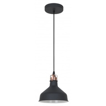Camelion PL-425S  C62  черный + медь (Светильник подвесной Amsterdam,  1х E27, 60Вт, 230В, металл)