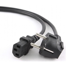 Cablexpert Кабель питания 5м, Schuko- C13, 3х1кв.мм, черный, с заземлением, пакет (PC-186-1-5M)				