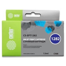 Cactus T1282 Картридж для EPSON Stylus S22/SX125/SX130/SX420W/Office BX305F голубой (7мл)
