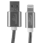 Cablexpert Кабель для Apple CC-G-APUSB02Gy-1.8M, AM/Lightning, серия Gold, длина 1.8м, титан, блистер Cablexpert Кабель для Apple CC-G-APUSB02Gy-1.8M, AM/Lightning, серия Gold, длина 1.8м, титан, блистер