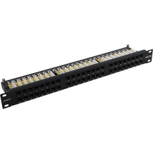 Exegate EX281082RUS Патч-панель UTP 19" 48 port кат.6 ExeGate  разъём KRONE&110 (dual IDC), 1U, RoHS, цвет черный