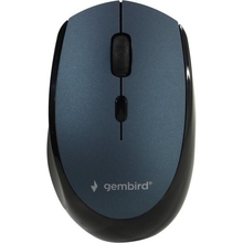 Gembird MUSW-354-B {Мышь беспроводная, синий, бесш.клик, soft touch, 3кн.+колесо-кнопка, 2400DPI, 2,4ГГц}