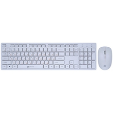 Oklick 240M White USB  Клавиатура + мышь cordless slim Multimedia [1091258]