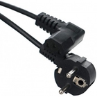 Telecom Кабель компьютер - розетка  угловой  220V <3м> (Европейский стандарт)  <TP021DA-3.0-BK>