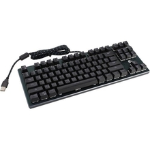Клавиатура механ Gembird KB-G540L {USB, черн, переключатели Outemu Blue, 87 клавиши, подсветка Rainbow 9 режимов, FN, кабель тканевый 1.8м}
