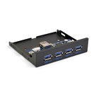 Exegate EX283580RUS Планка USB на переднюю панель ExeGate U3H-625, 3,5", 4*USB3.0, черная, металл, подсоединение к мат. плате Exegate EX283580RUS Планка USB на переднюю панель ExeGate U3H-625, 3,5", 4*USB3.0, черная, металл, подсоединение к мат. плате