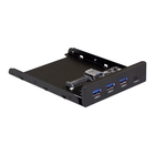 Exegate EX283579RUS Планка USB на переднюю панель ExeGate U3H-623, 3,5", 3*USB3.0+1*TypeC, черная, металл, подсоединение к мат. плате Exegate EX283579RUS Планка USB на переднюю панель ExeGate U3H-623, 3,5", 3*USB3.0+1*TypeC, черная, металл, подсоединение к мат. плате