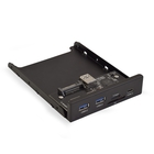 Exegate EX283578RUS Планка USB на переднюю панель ExeGate U3H-621, 3,5", 2*USB3.0+1*TypeC+1*SD+TF card, черная, металл, подсоединение к мат. плате Exegate EX283578RUS Планка USB на переднюю панель ExeGate U3H-621, 3,5", 2*USB3.0+1*TypeC+1*SD+TF card, черная, металл, подсоединение к мат. плате
