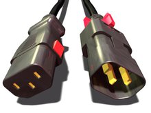 Кабель питания серверный Zonit 1.5м, с фиксируемыми разъемами zLock С14 / С13, (zLock-zC14-17-aC13-1,5m) (на ток 10А)