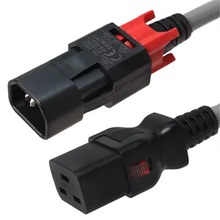 Кабель питания серверный Zonit 0.3м, с фиксируемыми разъемами zLock С14 / С19, (zLock-zC14-17-aC19-0,3m) (на ток 10А)