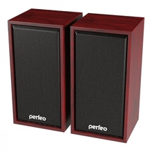 Perfeo колонки "CABINET" 2.0, мощность 2х3 Вт (RMS), махагон, USB	