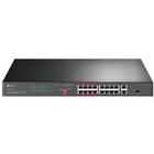 TP-Link TL-SL1218P 18-портовый коммутатор с 16 PoE+ портами 10/100 Мбит/с и 2 гигабитными портами SMB