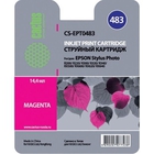 Картридж струйный Cactus CS-EPT0483 пурпурный (14.4мл) для Epson Stylus Photo R200/R220/R300/R320/R340/RX500/RX600/RX620/RX640 Картридж струйный Cactus CS-EPT0483 пурпурный (14.4мл) для Epson Stylus Photo R200/R220/R300/R320/R340/RX500/RX600/RX620/RX640