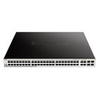 D-Link DGS-1210-52MP/F3A Настраиваемый коммутатор WebSmart с 48 портами 10/100/1000Base-T и 4 комбо?портами 100/1000Base-T/SFP (48 портов с поддержкой PoE 802.3af/802.3at (30 Вт), PoE-бюджет 370 Вт).