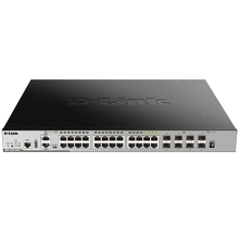 D-Link DGS-3630-28PC/A2ASI Управляемый стекируемый коммутатор 3 уровня с 20 портами 10/100/1000Base-T, 4 комбо-портами 100/1000Base-T/SFP и 4 портами 10GBase-X SFP+