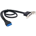 ORIENT C095, Планка портов в корпус 2xUSB 3.0, Low Profile, длина кабеля 30см, oem (31095) ORIENT C095, Планка портов в корпус 2xUSB 3.0, Low Profile, длина кабеля 30см, oem (31095)