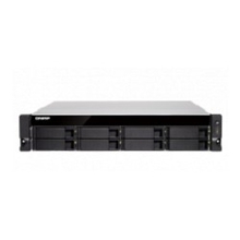 QNAP TS-883XU-RP-E2124-8G Сетевой RAID-накопитель, 8 отсеков 3,5"/2,5", 2 порта 10 SFP+, стоечное исполнение, 2 блока питания. Intel Xeon E-2124 3,3 ГГц (4,3 ГГц), 8 ГБ DDR4 ECC. 