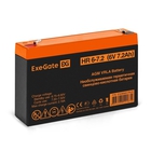 Exegate EX285651RUS Аккумуляторная батарея HR 6-7.2 (6V 7.2Ah, клеммы F1) Exegate EX285651RUS Аккумуляторная батарея HR 6-7.2 (6V 7.2Ah, клеммы F1)