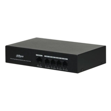 DAHUA DH-PFS3005-4ET-36 5-портовый неуправляемый коммутатор с РоЕ, 4xRJ45 100Mb PoE, 1xRJ45 100Mb, суммарно 36Вт, коммутация 1 Гбит/с, MAC-таблица 1К, металл