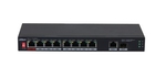DAHUA DH-PFS3110-8ET1GT1GF-96 10-портовый неуправляемый коммутатор с PoE, 8xRJ45 10/100Mb PoE, 1xRJ45 1Gb uplink, 1xSFP 1Gb uplink, суммарно 96Вт, коммутация 5.6 Гбит/с, MAC-таблица 8К, металл DAHUA DH-PFS3110-8ET1GT1GF-96 10-портовый неуправляемый коммутатор с PoE, 8xRJ45 10/100Mb PoE, 1xRJ45 1Gb uplink, 1xSFP 1Gb uplink, суммарно 96Вт, коммутация 5.6 Гбит/с, MAC-таблица 8К, металл