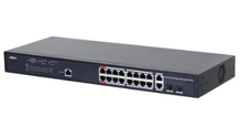 DAHUA DH-PFS4218-16GT-230 18-портовый гигабитный управляемый коммутатор с PoE, уровень L2, 16xRJ45 1Gb PoE, 2хКомбо SFP/RJ45 1Gb uplink, суммарно 230Вт, коммутация 56 Гбит/с, MAC-таблица 16К, металл