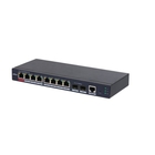 DAHUA DH-S4210-8GT-110 10-портовый гигабитный управляемый коммутатор с PoE, уровень L2, 8xRJ45 1Gb PoE, 2xSFP 1Gb, суммарно 110Вт, коммутация 20 Гбит/с, MAC-таблица 8К, металл DAHUA DH-S4210-8GT-110 10-портовый гигабитный управляемый коммутатор с PoE, уровень L2, 8xRJ45 1Gb PoE, 2xSFP 1Gb, суммарно 110Вт, коммутация 20 Гбит/с, MAC-таблица 8К, металл