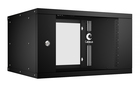 Cabeus WSC-05D-6U55/45-BK Шкаф телекоммуникационный настенный 19" 6U, серия LIGHT разборный, дверь стекло, цвет черный Cabeus WSC-05D-6U55/45-BK Шкаф телекоммуникационный настенный 19" 6U, серия LIGHT разборный, дверь стекло, цвет черный