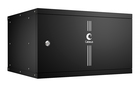 Cabeus WSC-05D-6U55/45m-BK Шкаф телекоммуникационный настенный 19" 6U, серия LIGHT разборный, дверь металл, цвет черный Cabeus WSC-05D-6U55/45m-BK Шкаф телекоммуникационный настенный 19" 6U, серия LIGHT разборный, дверь металл, цвет черный