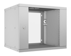 Cabeus WSC-05D-9U55/45 Шкаф телекоммуникационный настенный 19" 9U, серия LIGHT разборный, дверь стекло, цвет серый Cabeus WSC-05D-9U55/45 Шкаф телекоммуникационный настенный 19" 9U, серия LIGHT разборный, дверь стекло, цвет серый