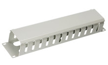 Cabeus JB07-2U-GY Кабельный органайзер 19" 2U с крышкой, металлический, цвет серый (RAL7035)