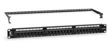 Cabeus PL-24-Cat.6a-Dual IDC Патч-панель 19" (1U), 24 порта RJ-45, категория 6a, Dual IDC, с задним кабельным организатором