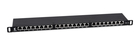 Cabeus PLHD-24-Cat.6-SH-Dual-0,5U Патч-панель высокой плотности 19" (0,5U), 24 порта RJ-45, категория 6, полностью экранированная, Dual IDC Cabeus PLHD-24-Cat.6-SH-Dual-0,5U Патч-панель высокой плотности 19" (0,5U), 24 порта RJ-45, категория 6, полностью экранированная, Dual IDC
