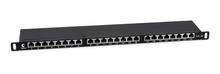 Cabeus PLHD-24-Cat.6a-SH-Dual-0,5U Патч-панель высокой плотности 19" (0,5U), 24 порта RJ-45, категория 6а, полностью экранированная, Dual IDC