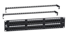 Cabeus PL-48-Cat.6-Dual IDC Патч-панель 19" (2U), 48 портов RJ-45, категория 6, Dual IDC, с задним кабельным организатором