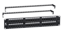 Cabeus PL-48-Cat.6a-Dual IDC Патч-панель 19" (2U), 48 портов RJ-45, категория 6a, Dual IDC, с задним кабельным организатором