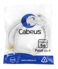 Cabeus PC-UTP-RJ45-Cat.5e-3m-WH Патч-корд U/UTP, категория 5е, 2xRJ45/8p8c, неэкранированный, белый, PVC, 3м Cabeus PC-UTP-RJ45-Cat.5e-3m-WH Патч-корд U/UTP, категория 5е, 2xRJ45/8p8c, неэкранированный, белый, PVC, 3м