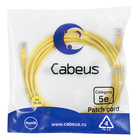 Cabeus PC-UTP-RJ45-Cat.5e-5m-YL Патч-корд U/UTP, категория 5е, 2xRJ45/8p8c, неэкранированный, желтый, PVC, 5м Cabeus PC-UTP-RJ45-Cat.5e-5m-YL Патч-корд U/UTP, категория 5е, 2xRJ45/8p8c, неэкранированный, желтый, PVC, 5м