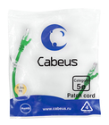 Cabeus PC-UTP-RJ45-Cat.5e-0.3m-GN Патч-корд U/UTP, категория 5е, 2xRJ45/8p8c, неэкранированный, зеленый, PVC, 0.3м Cabeus PC-UTP-RJ45-Cat.5e-0.3m-GN Патч-корд U/UTP, категория 5е, 2xRJ45/8p8c, неэкранированный, зеленый, PVC, 0.3м