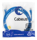Cabeus PC-UTP-RJ45-Cat.5e-3m-BL Патч-корд U/UTP, категория 5е, 2xRJ45/8p8c, неэкранированный, синий, PVC, 3м Cabeus PC-UTP-RJ45-Cat.5e-3m-BL Патч-корд U/UTP, категория 5е, 2xRJ45/8p8c, неэкранированный, синий, PVC, 3м