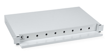 Cabeus ODF-19-8-ST Кросс бокс оптический 19" на 8 ST(FC) со сплайс пластиной, выдвижной (без пигтейлов и проходных адаптеров)