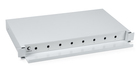 Cabeus ODF-19-8-ST Кросс бокс оптический 19" на 8 ST(FC) со сплайс пластиной, выдвижной (без пигтейлов и проходных адаптеров) Cabeus ODF-19-8-ST Кросс бокс оптический 19" на 8 ST(FC) со сплайс пластиной, выдвижной (без пигтейлов и проходных адаптеров)