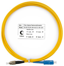 Cabeus FOP(s)-9-SC-FC-3m Шнур оптический simplex SC-FC 9/125 sm 3м LSZH