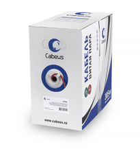 Cabeus UTP-4P-Cat.5e-SOLID-LSZH-RD Кабель витая пара UTP (U/UTP), категория 5e, 4 пары (24 AWG), одножильный, красный, LSZH, нг(А)-HF, (305 м)